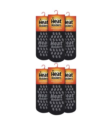 6 Pairs Mens 2.3 TOG Non Slip Low Cut Ankle Thermal Slipper Socks