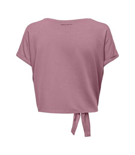 T-Shirt rose femme only play life