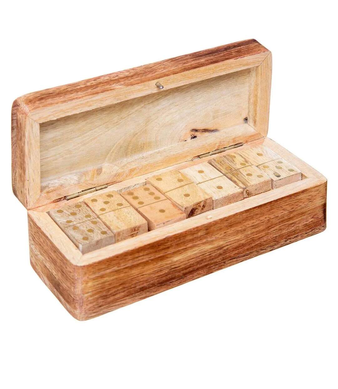 Jeu Domino en Bois Déco 16cm Marron-2