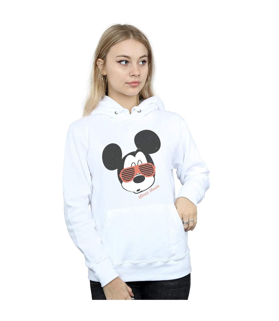 Disney - Sweat à capuche MICKEY MOUSE SUNGLASSES - Femme (Blanc) - UTBI10734-2