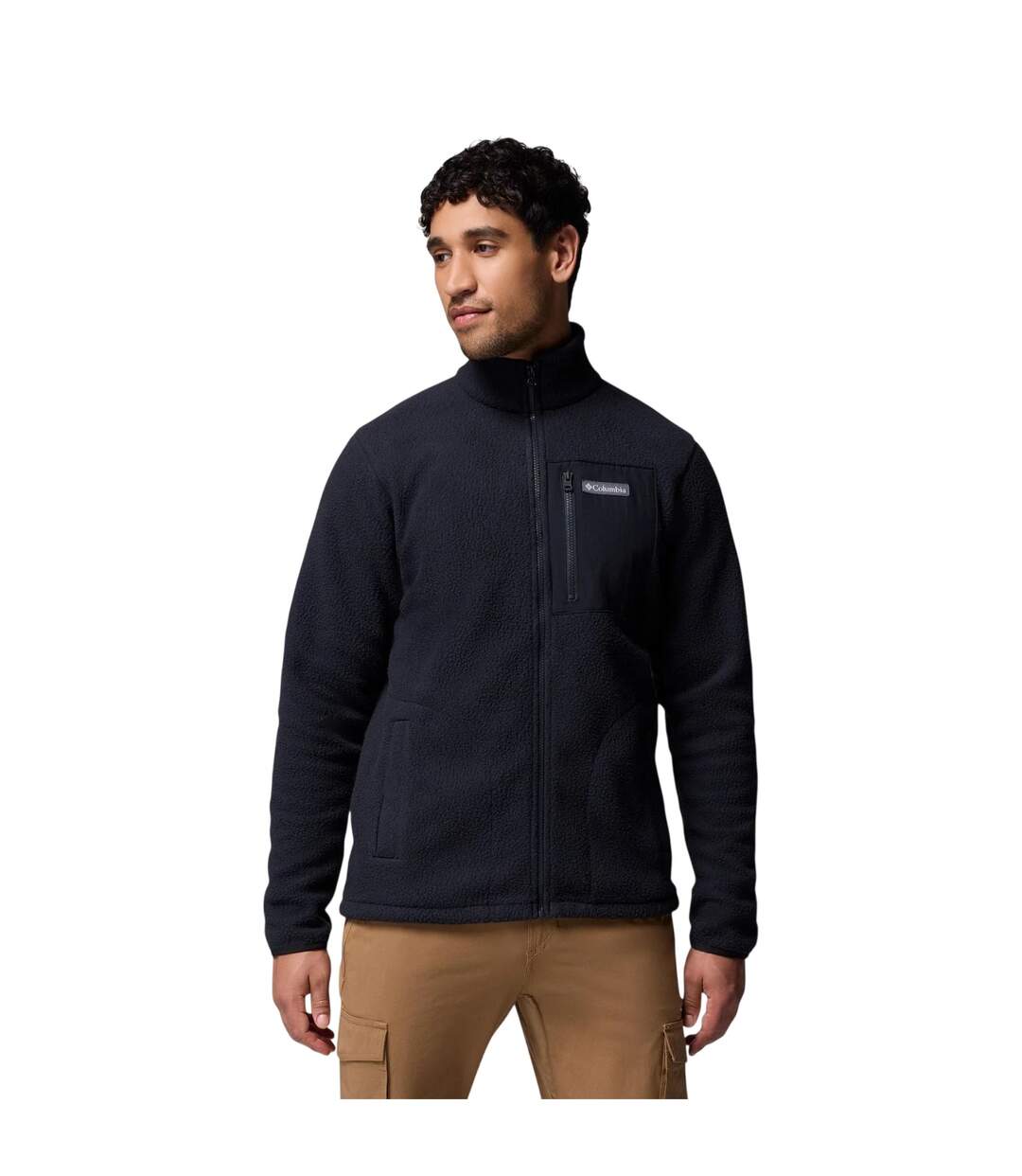 Mens Jasper Ridge Fleece Jacket Black Columbia-2
