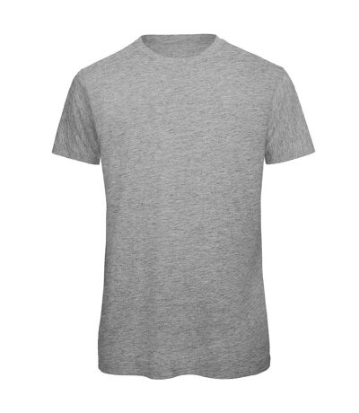 Mens organic tee sports grey B&C