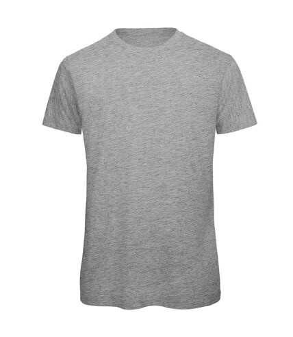 Mens organic tee sports grey B&C