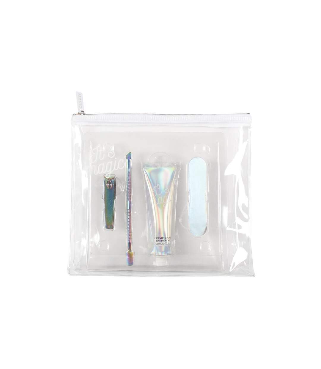 Coffret Cosmétique 4 Accessoires Magique 18cm Transparent-2