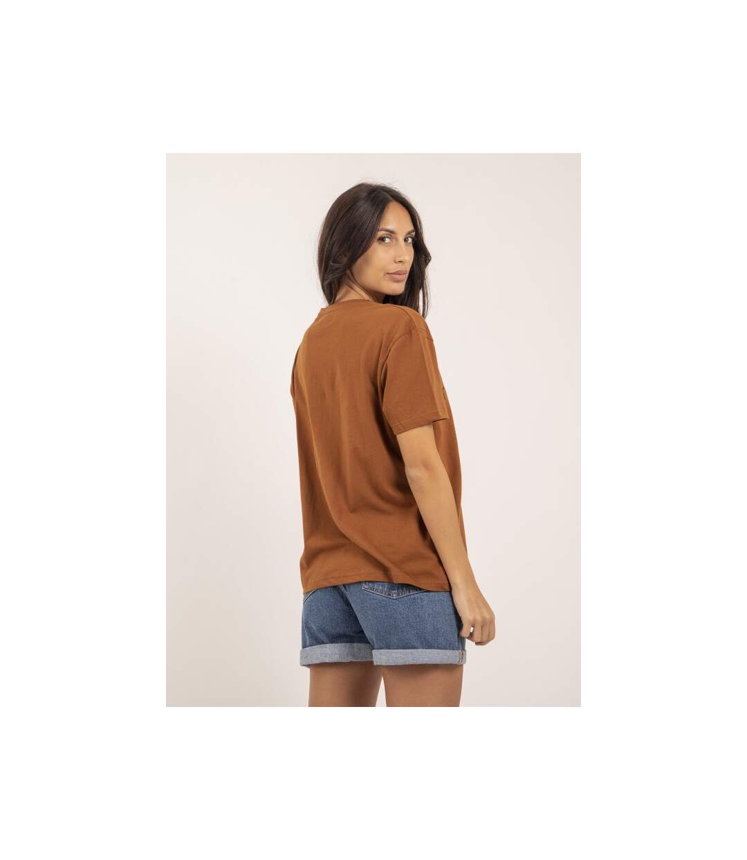 T-shirt col rond coton message FROM - Dona X Lisa-2