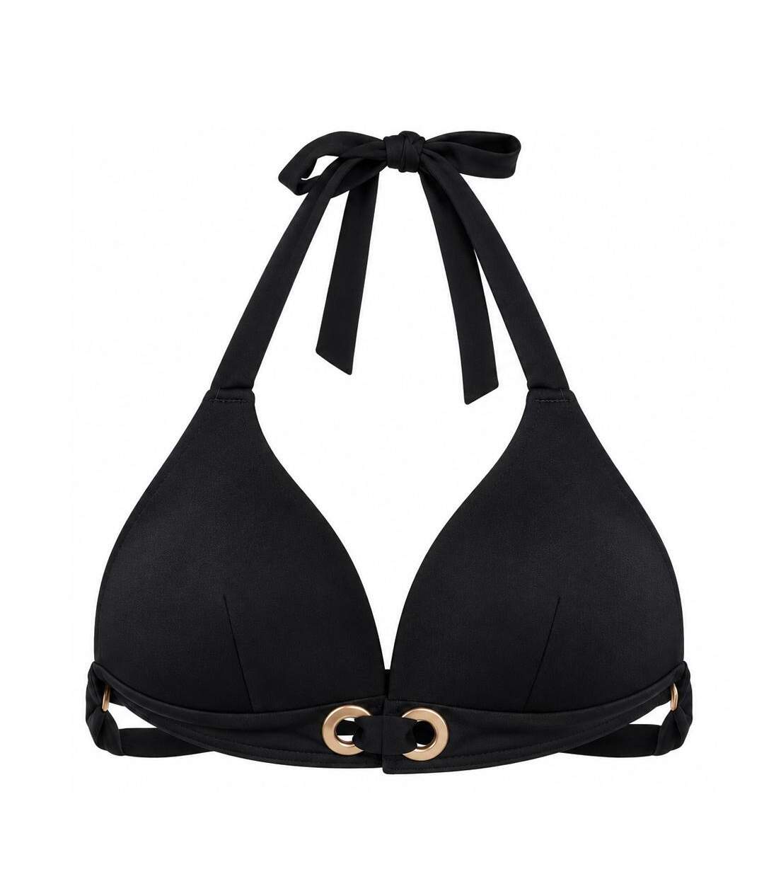 Haut de maillot de bain noir femme grain de sable line-1