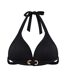 Haut de maillot de bain noir femme grain de sable line-1