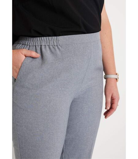 Pantalon droit ceinture semi-élastiquée