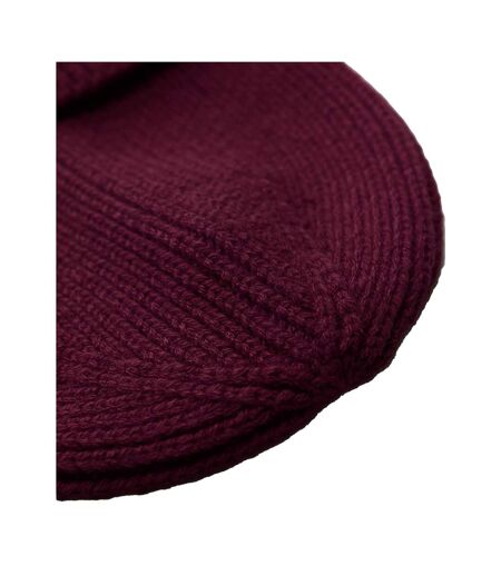Bonnet Fashion Adulte Bordeaux Noir Beechfield
