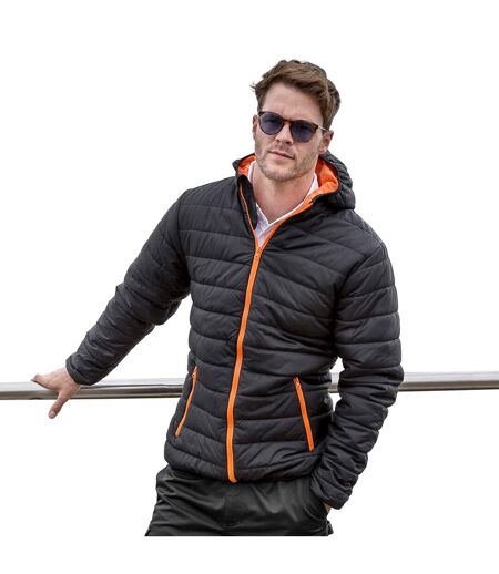 Result Core Mens Soft Padded Jacket (Black/Orange) - UTRW5947