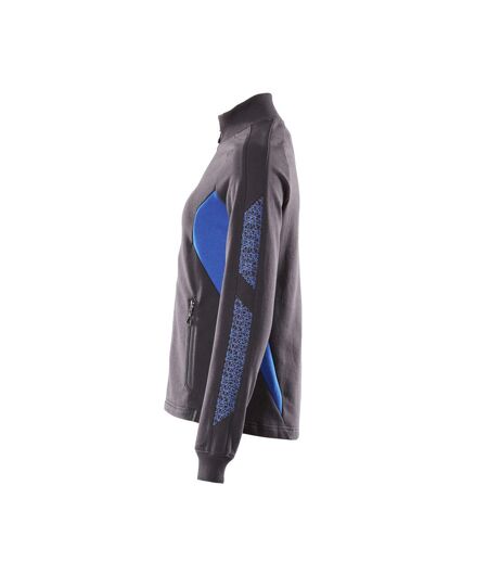 Womens/ladies Accelerate Zipped Lady Fit Jacket Dark Navy Azure Blue Mascot