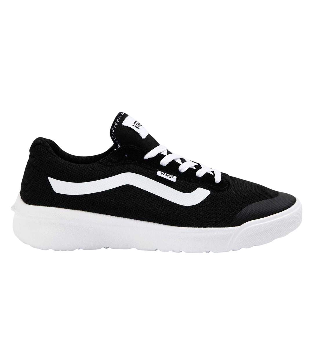 Mens Side Stripe Canvas Trainers Black Vans-1