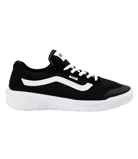 Mens Side Stripe Canvas Trainers Black Vans