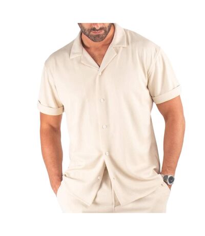 Chemise manches courtes beige homme paname brothers dov - xs