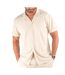 Chemise manches courtes beige homme paname brothers dov - xs-1