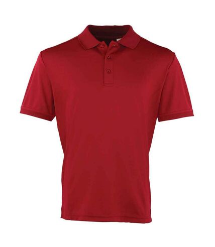 Polo coolchecker homme bordeaux Premier