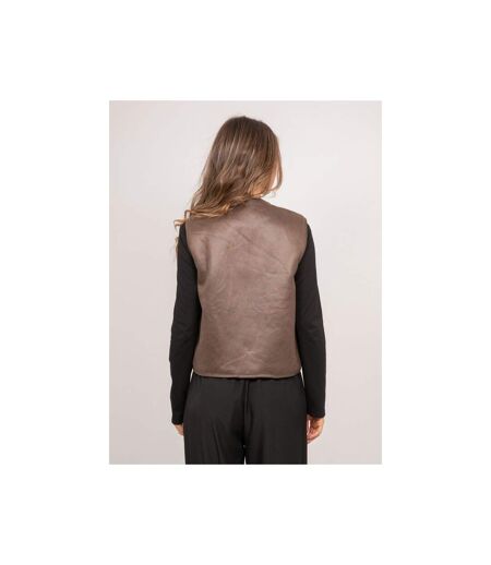 Gilet sans manches réversible suédine et fausse fourrure UMIYA - Dona X Lisa