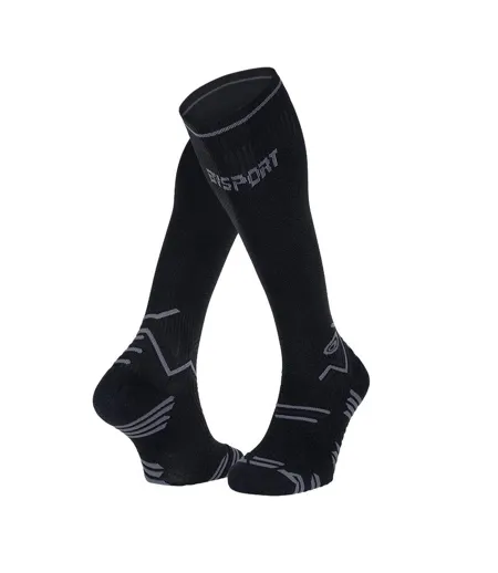 x1 paire de chaussettes compression noir homme bv sport recovery