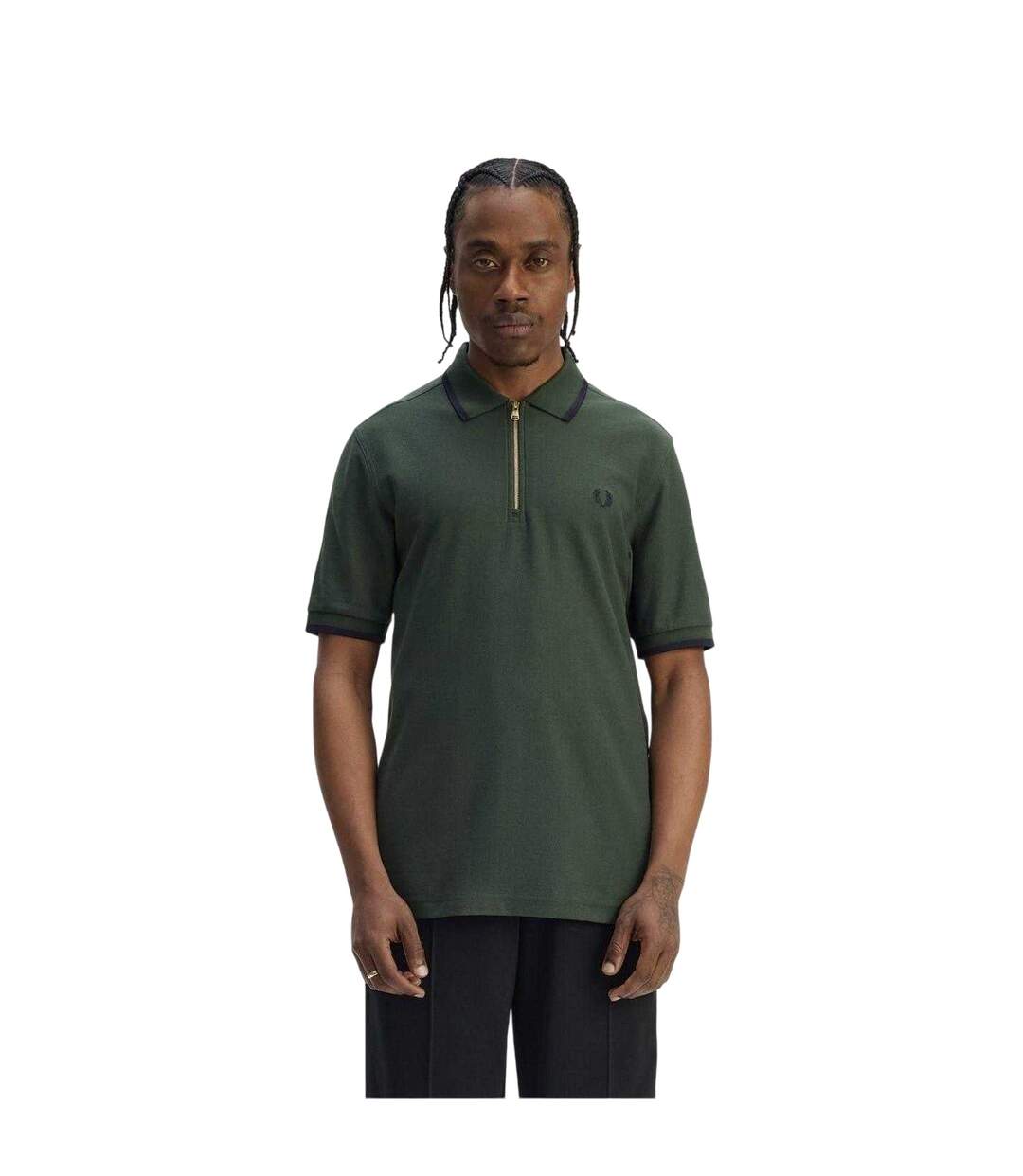 Polo Homme Bleu Vert Fred Perry-1