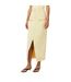 Womens/ladies The Ultimate  Fitted Midi Skirt Lime Cream Muse-4