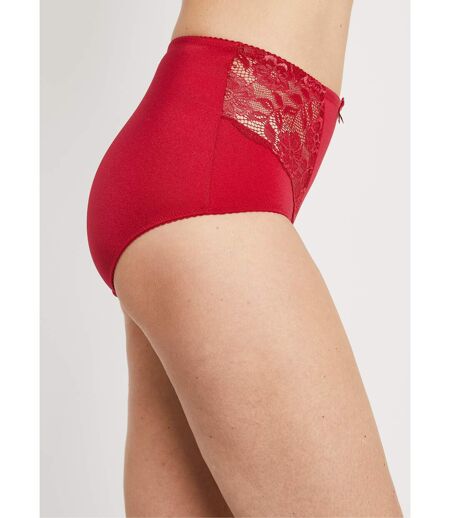 Culotte gainante maille microfibre et dentelle