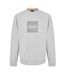 Mens Stitch Crew Neck Sweatshirt Grey Boss-1