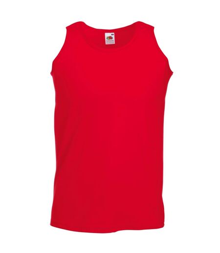 Fruit Of The Loom Mens Athletic Sleeveless Vest/Tank Top (Red)
