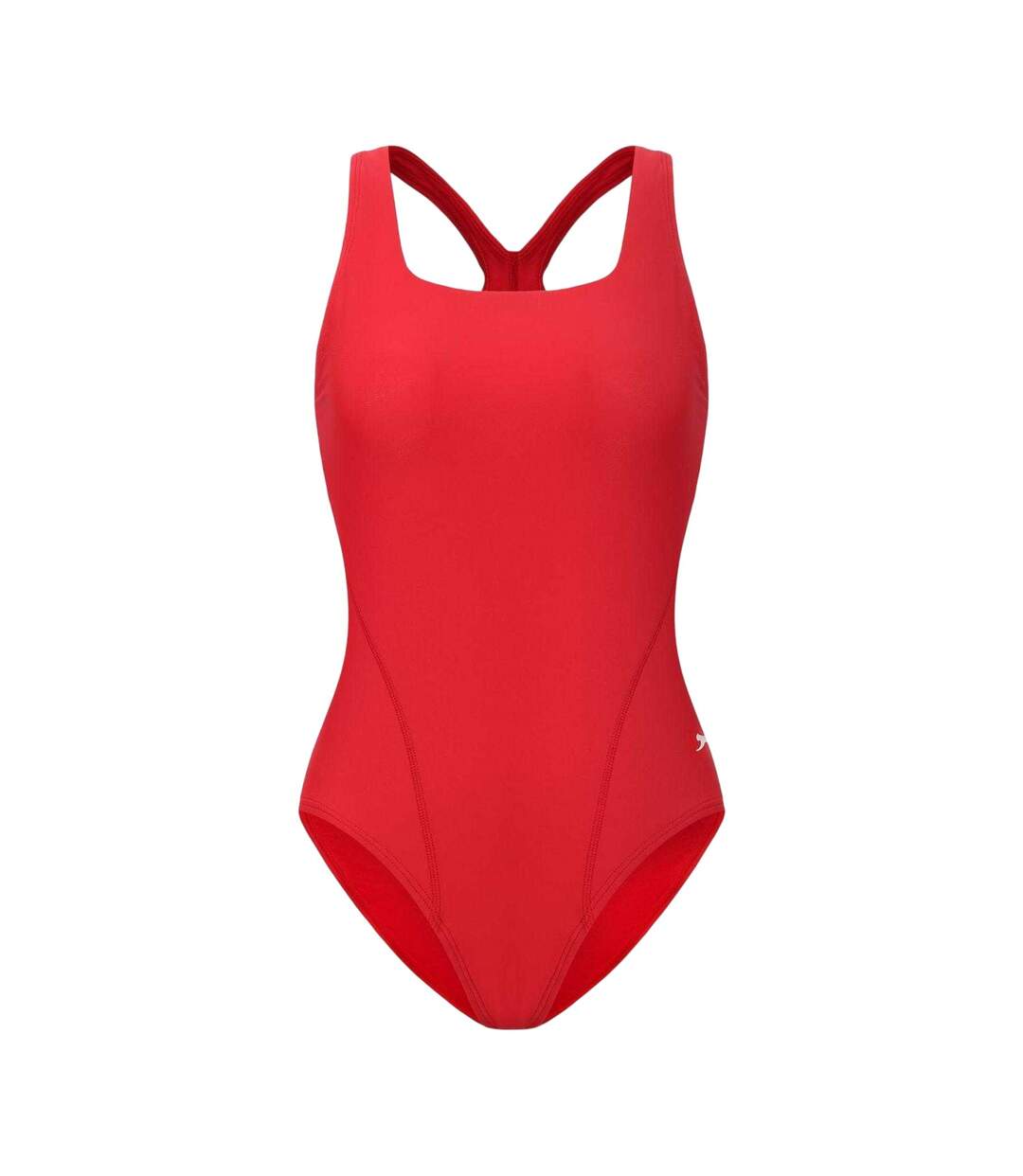 Womens/ladies Square Neck One Piece Swimsuit Red Slazenger-1