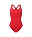 Womens/ladies Square Neck One Piece Swimsuit Red Slazenger-1