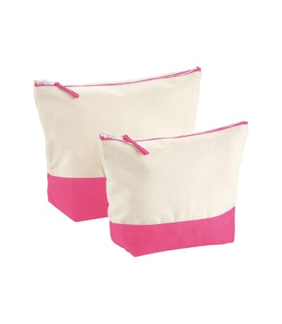 Westford Mill Dipped Base Accessory Bag (Natural/True Pink) (9cm x 19cm x 18cm) - UTPC5463