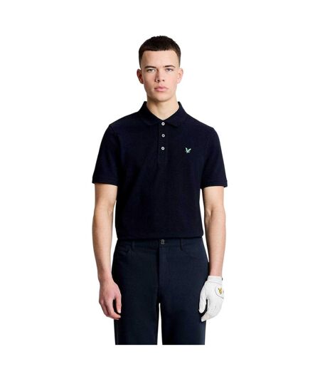 Mens Short-sleeved Golf Polo Shirt Dark Navy Lyle & Scott