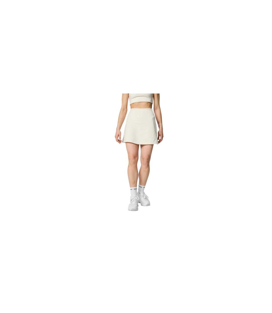 Womens/ladies Plain Skort Ivory Girlfriend Collective-1
