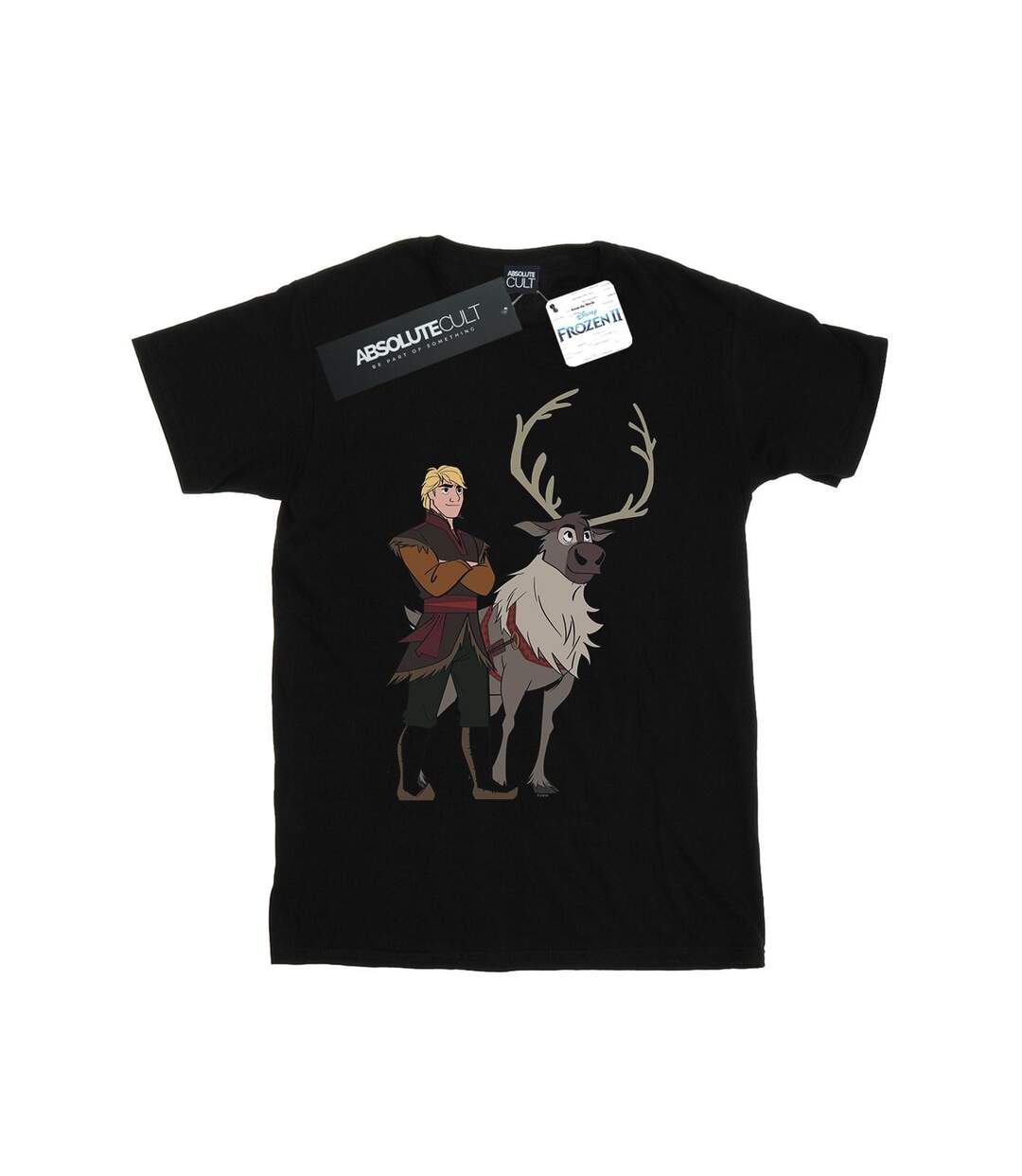 Disney - T-shirt FROZEN SVEN AND KRISTOFF - Femme (Noir) - UTBI24464-1
