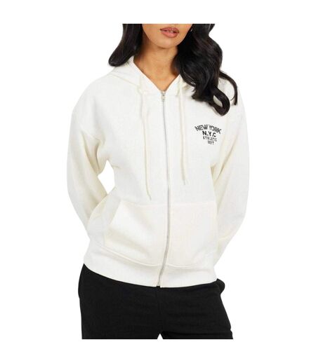 Veste À Capuche New York Femme Crème Brave Soul