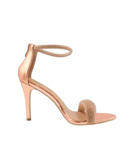 Sandales Larges Sabra Femme Rose Doré Where's That From