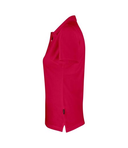 Womens/ladies Neptune Polo Shirt Red James Harvest