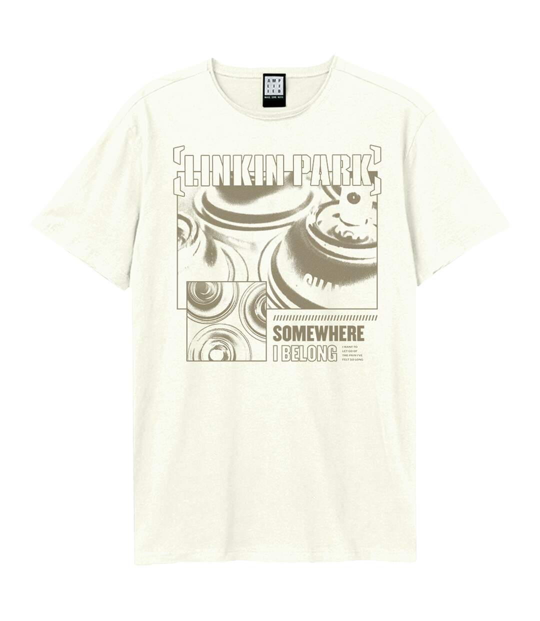T-shirt Somewhere Belong Adulte Vieux Blanc Amplified-1