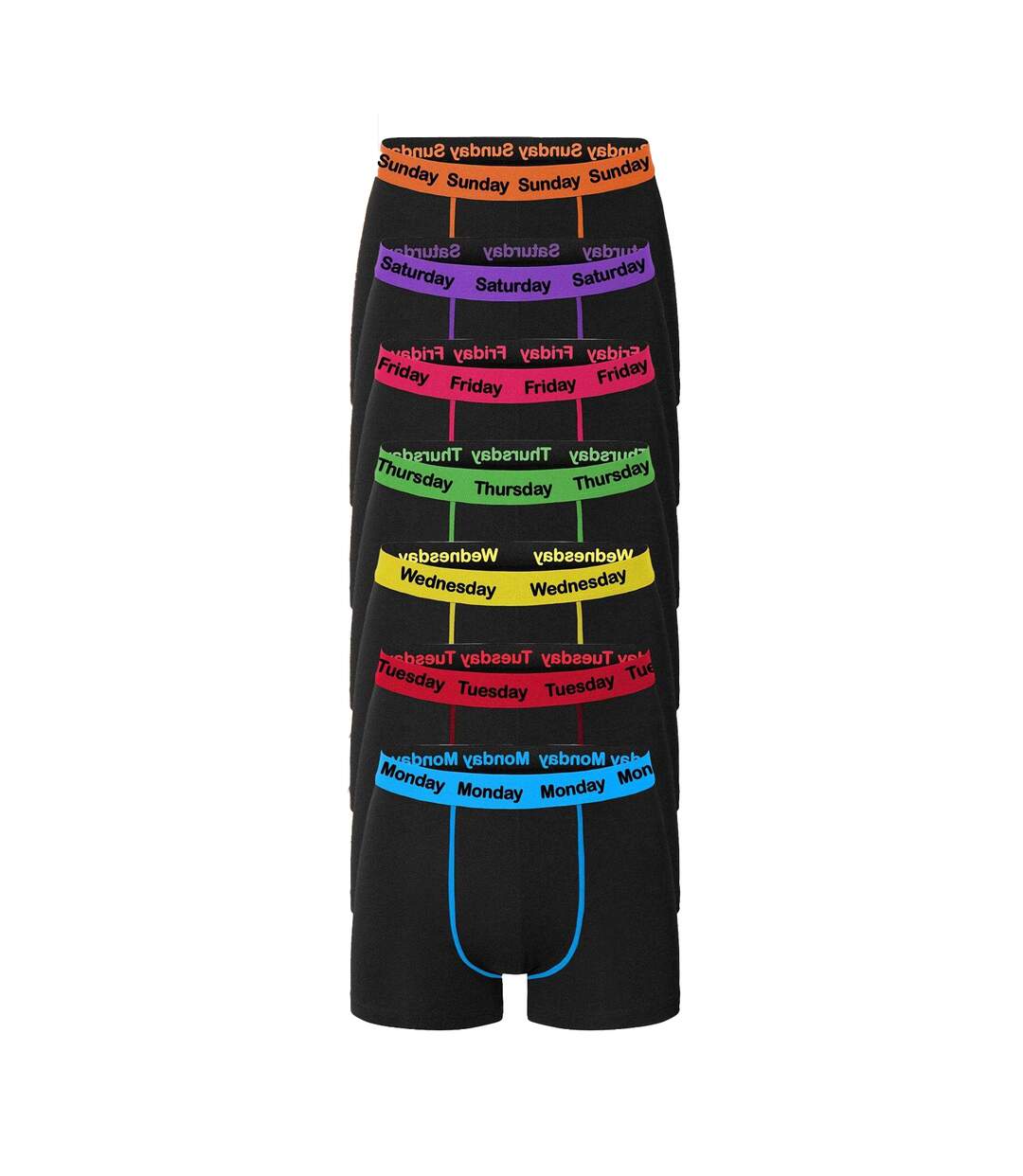 Boxers Days Of The Week Homme Noir Harte & Soul-3