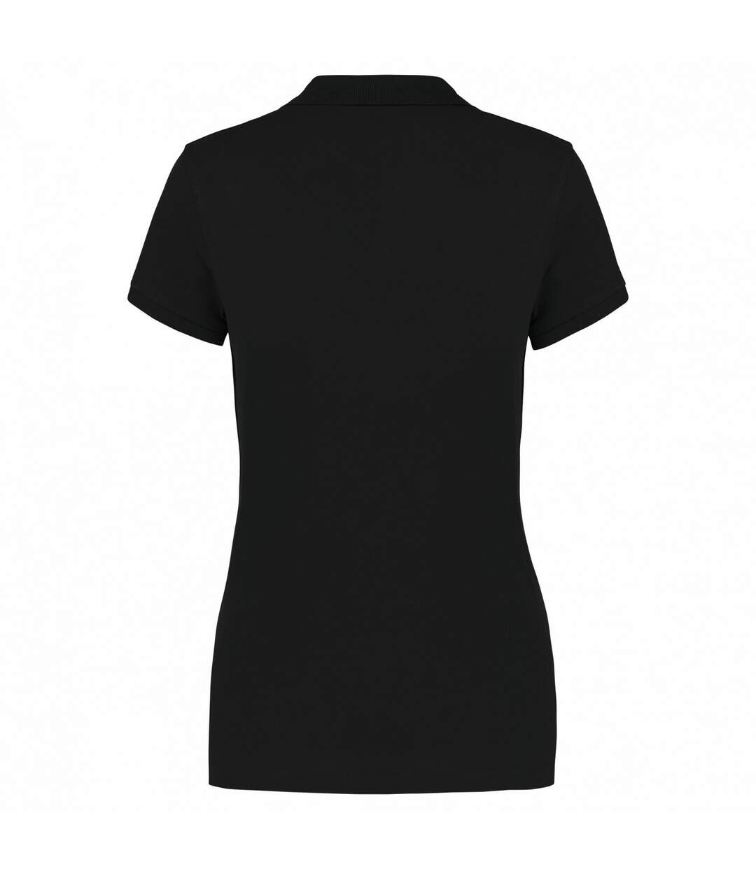 Womens/ladies pique polo shirt black Kariban