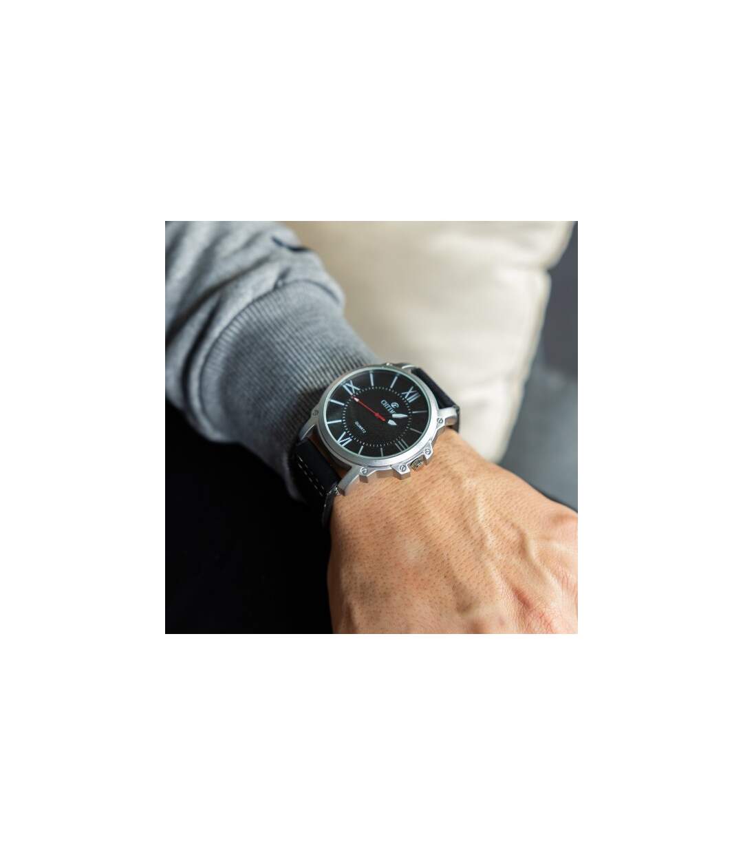 Montre Pas Chère pour Homme Noir CHTIME-2