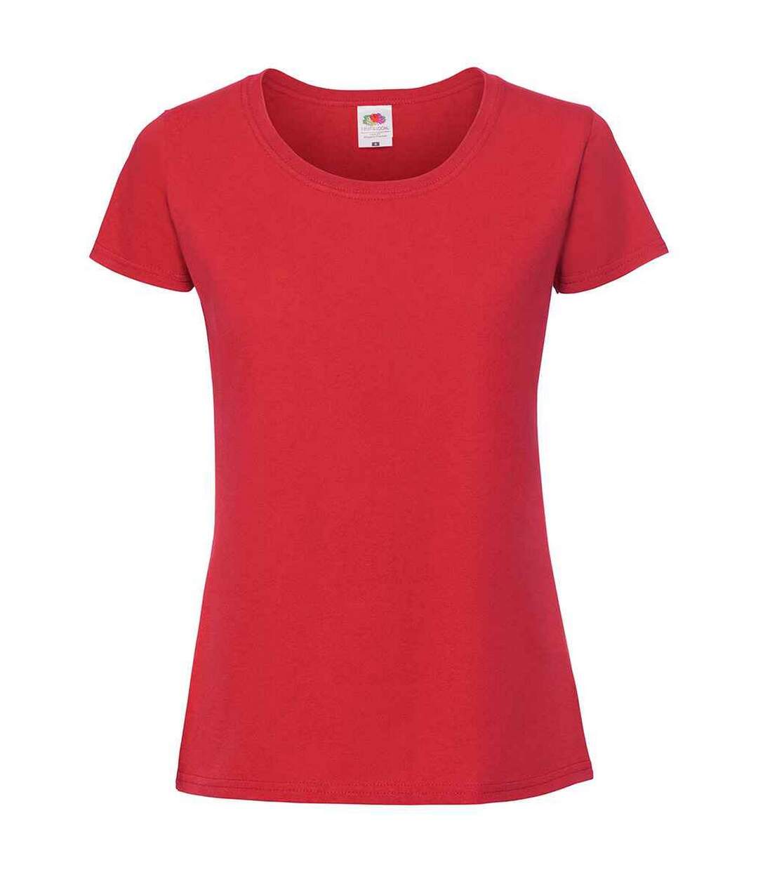 Womens/ladies iconic ringspun cotton t-shirt red Fruit of the Loom-1