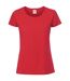 Womens/ladies iconic ringspun cotton t-shirt red Fruit of the Loom-1