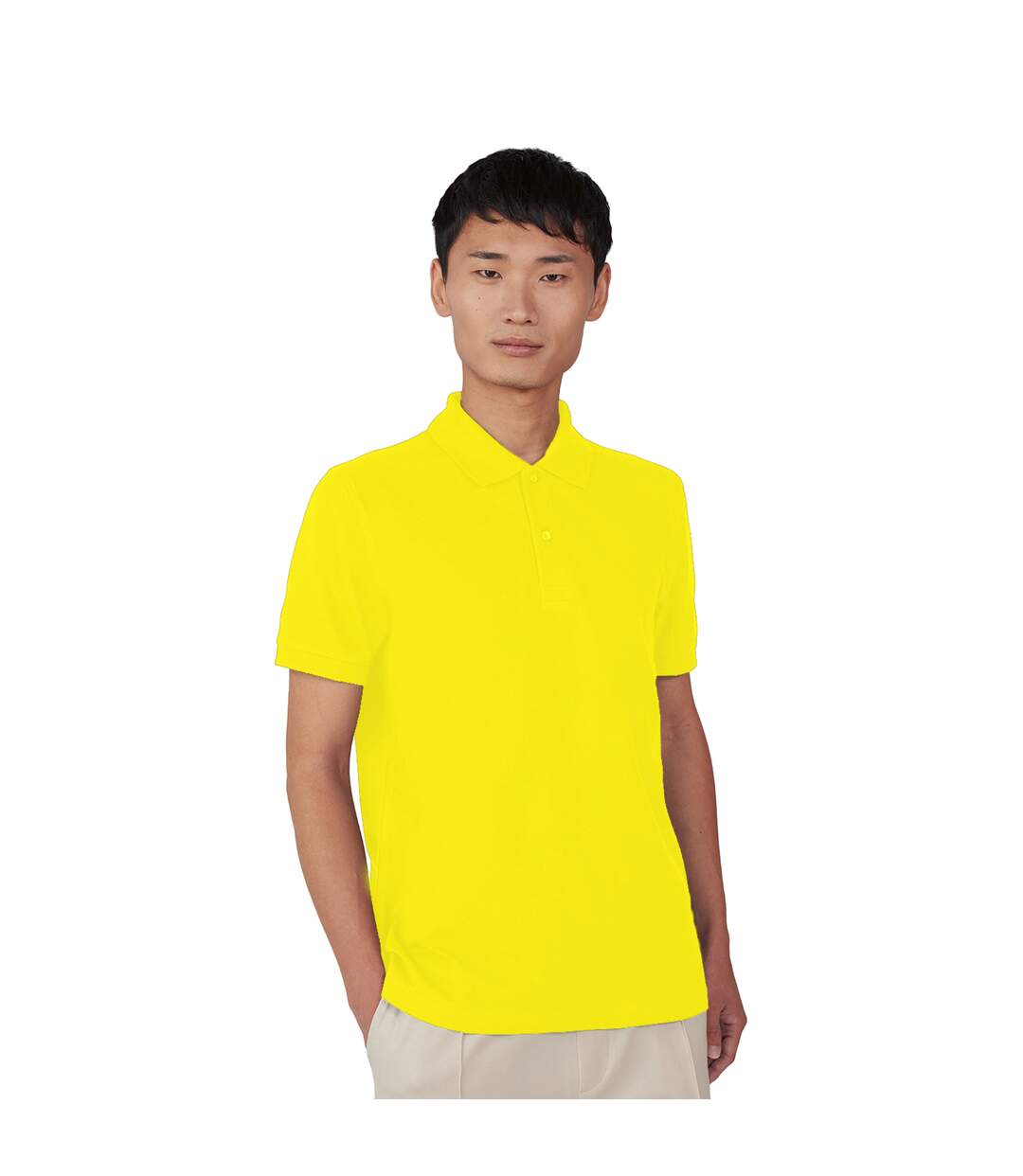 Polo My Homme Jaune Soleil B&C-1