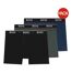 Pack Of 3  Mens Boxer Shorts  Grey Black Blue Boss-1
