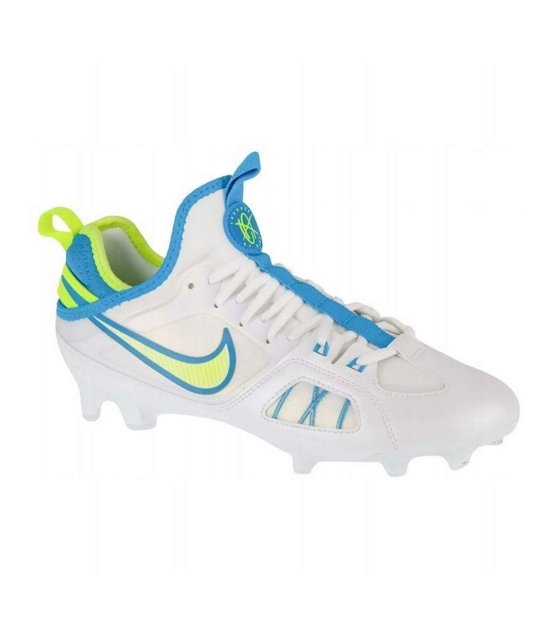 Chaussures À Crampons Pour Terrain Ferme Huarache Varsity Homme Blanc Bleu Vert Nike-1