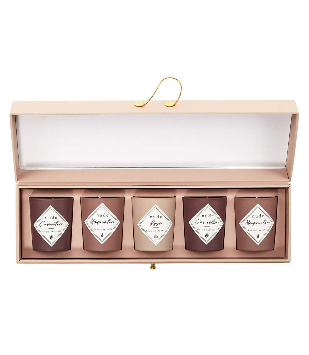 Lot de 5 Bougies Parfumées Coffret 5cm Nude-1