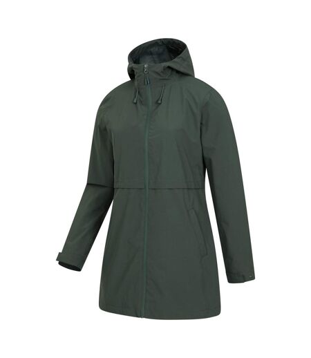 Womens/ladies Hilltop Ii Waterproof Jacket Dark Khaki Mountain Warehouse