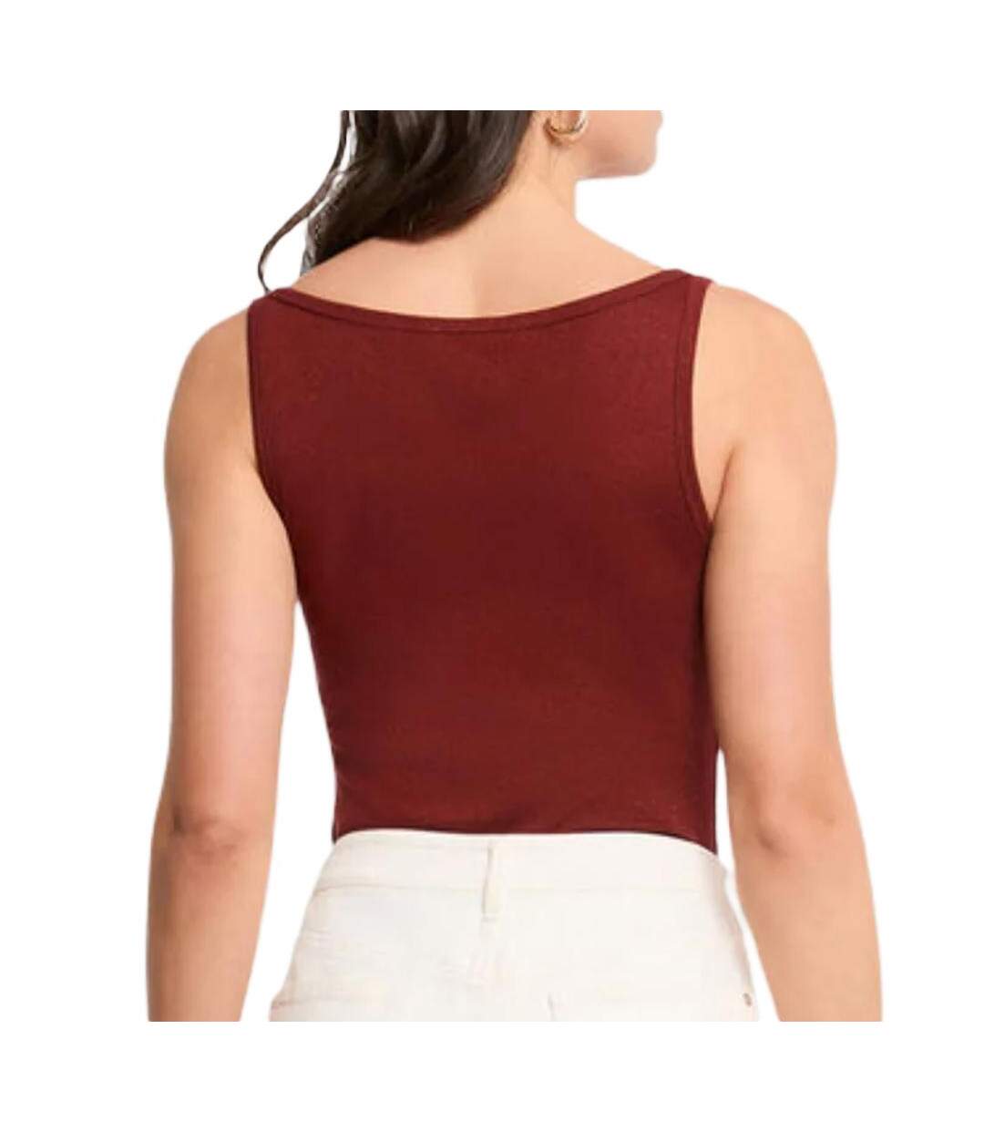 Débardeur rouge femme morgan fantaisie avec bijoux-2