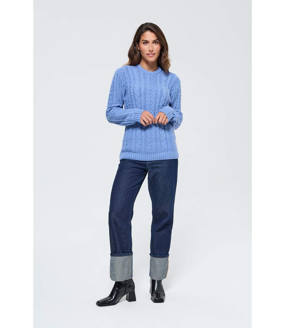 Pull Cofoncy Sky Blue Chiné-1
