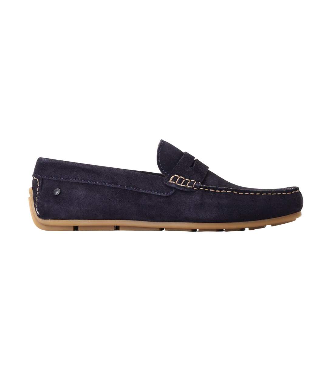Mens Collins Driver Suede Loafers Navy Base London-3